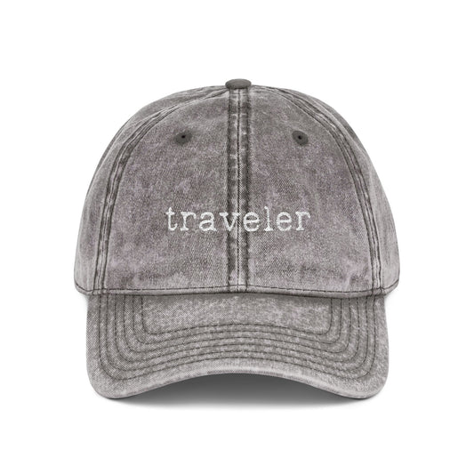 "Traveler" - Vintage Embroidered Cap