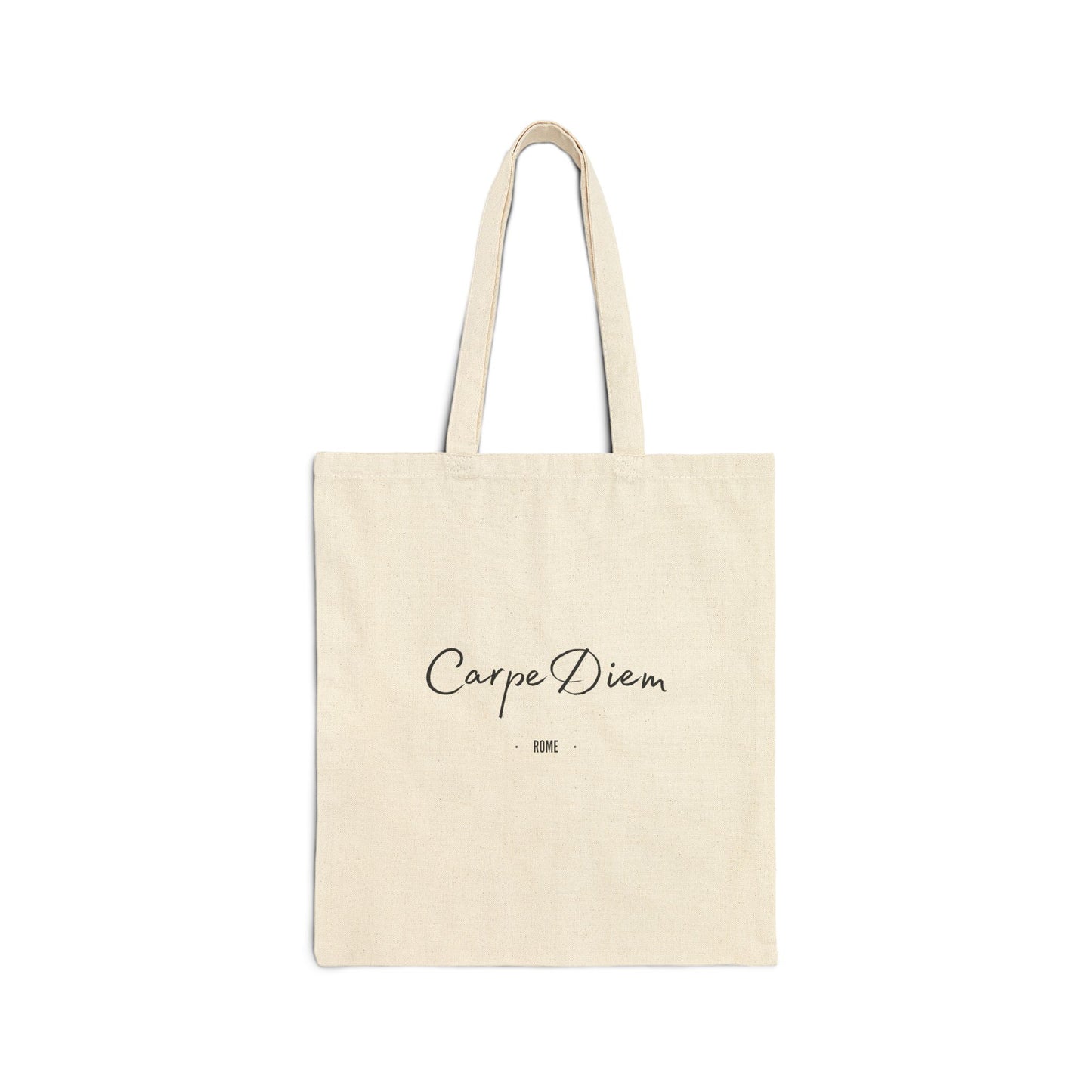 Rome - "Carpe Diem" Sophisticated Cotton Canvas Tote Bag