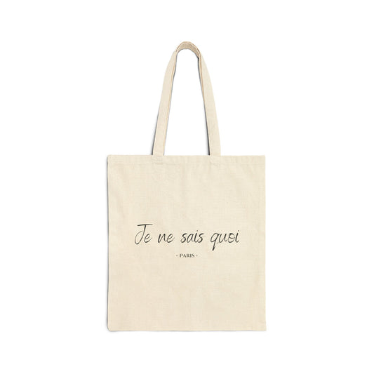 Paris - "Je ne sais quoi" Classic Cotton Canvas Tote Bag