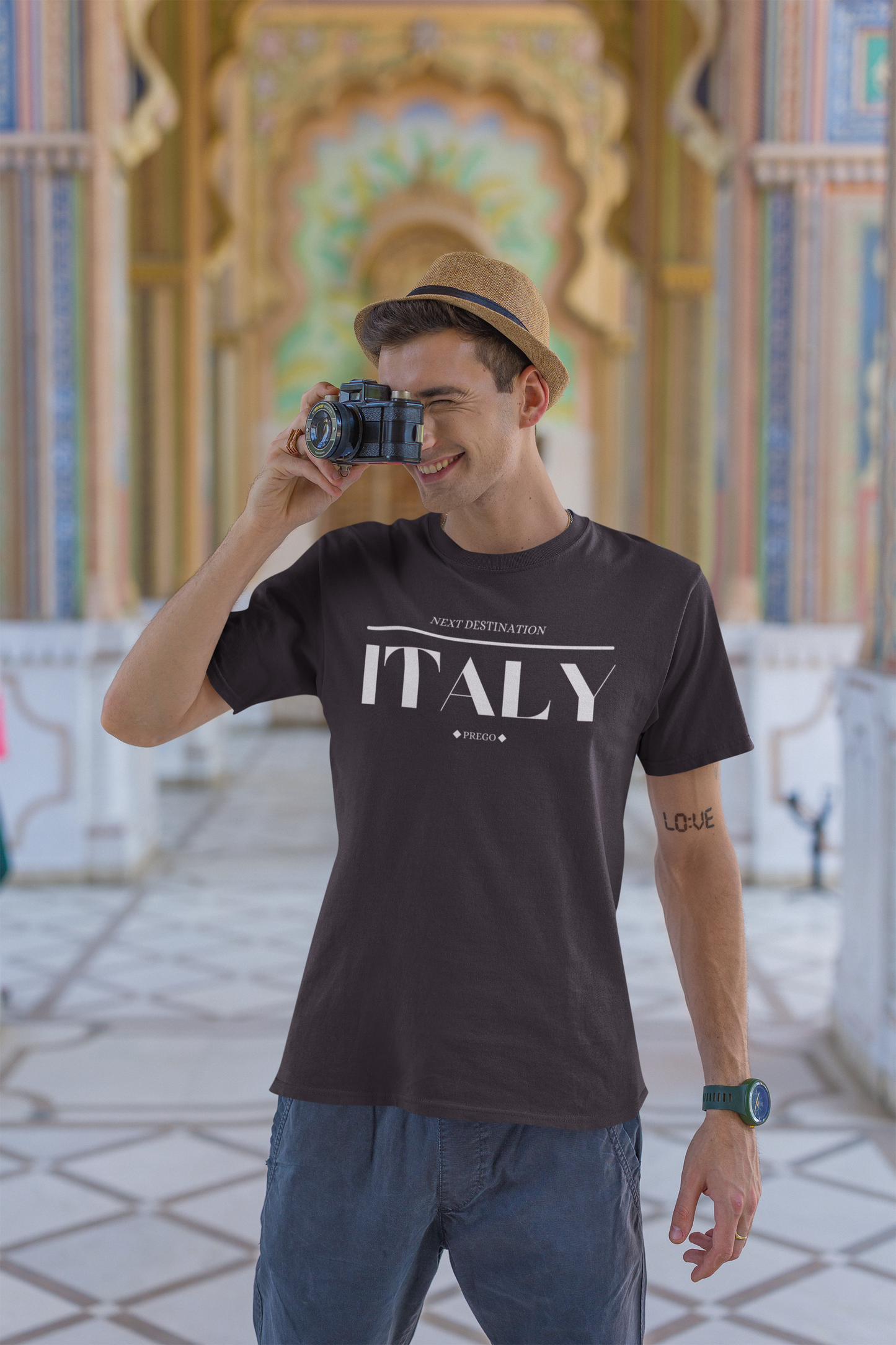 Italy - "Prego" Unisex Cotton T-shirt