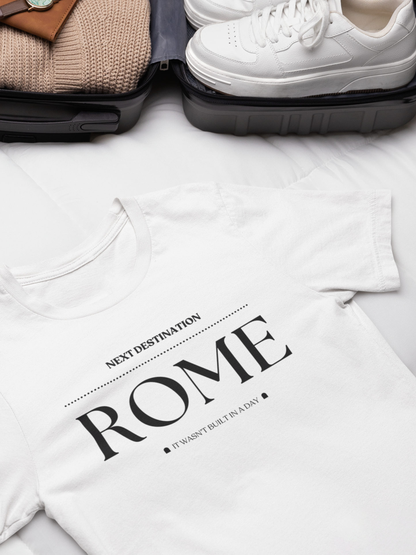 Rome - "It wasn't built in a Day" Unisex Cotton T-shirt