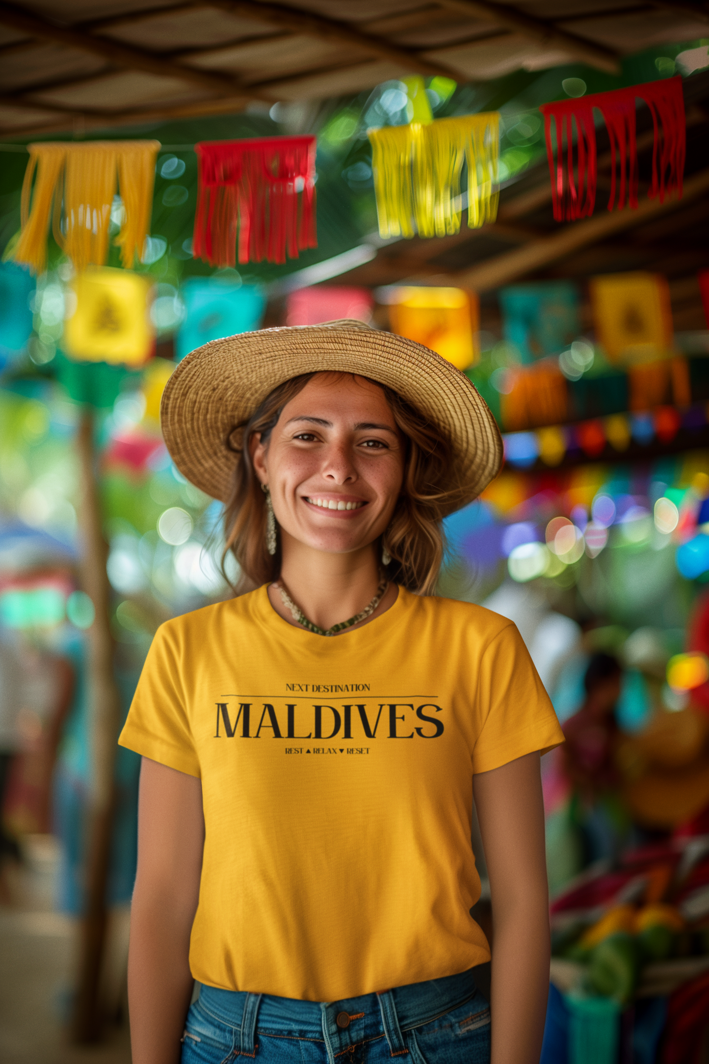 Maldives - "Rest . Relax . Reset" Unisex Cotton T-shirt