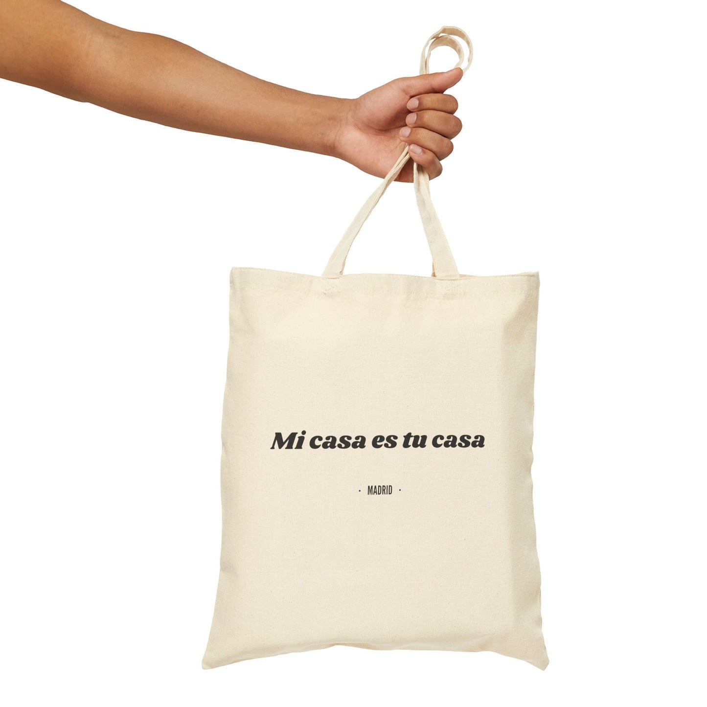Madrid - "Mi casa es tu casa" Lovely Cotton Canvas Tote Bag
