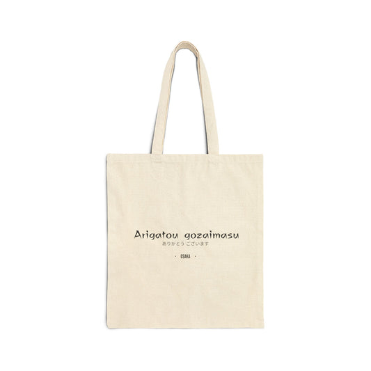 Osaka - "Arigatou Gozaimasu" Japan lover Cotton Canvas Tote Bag