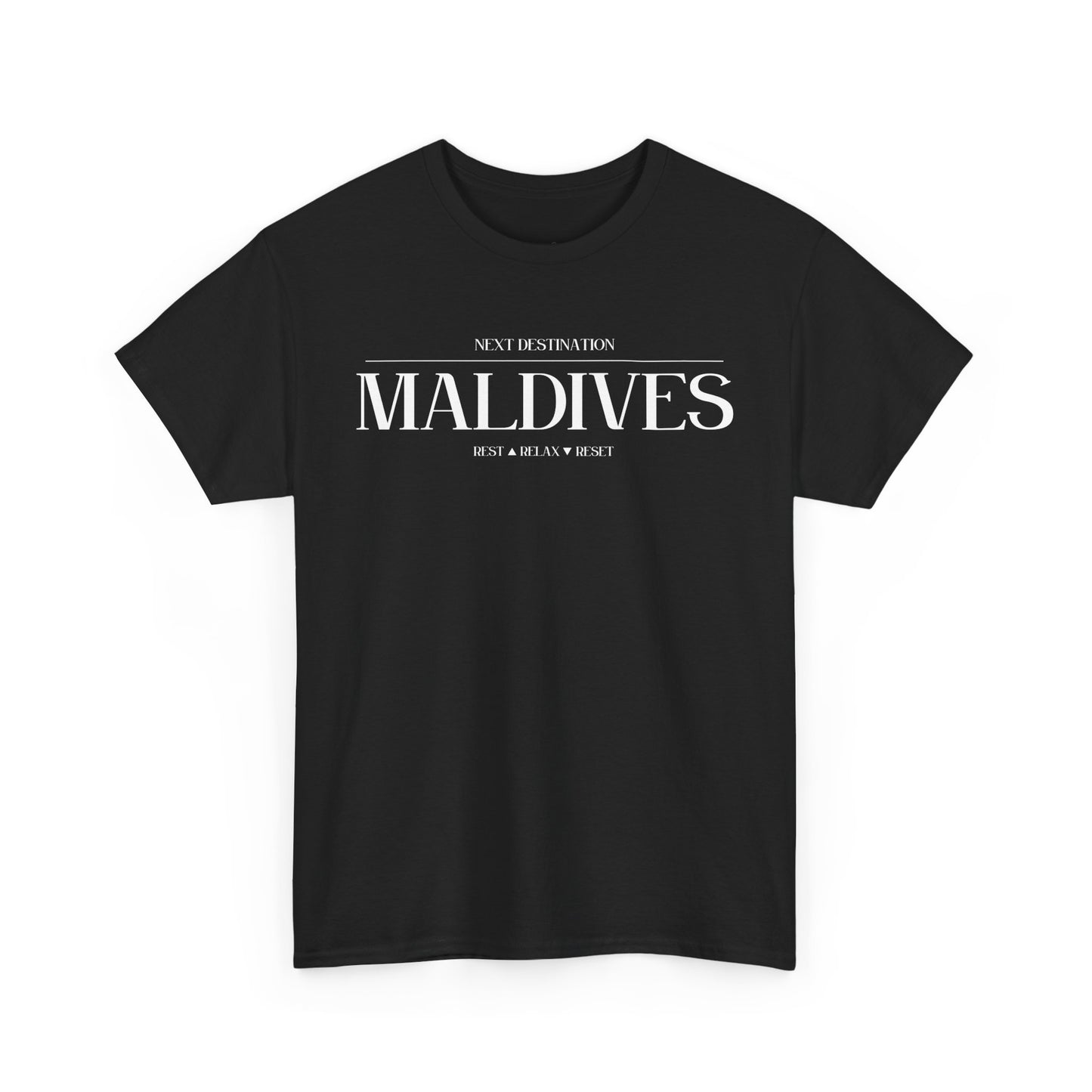 Maldives - "Rest . Relax . Reset" Unisex Cotton T-shirt
