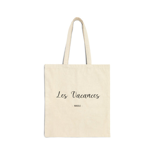Marseille - "Les Vacances" Stylish Cotton Canvas Tote Bag