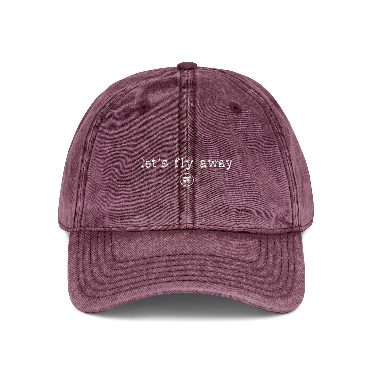 "Let's fly away" - Vintage Embroidered Cap