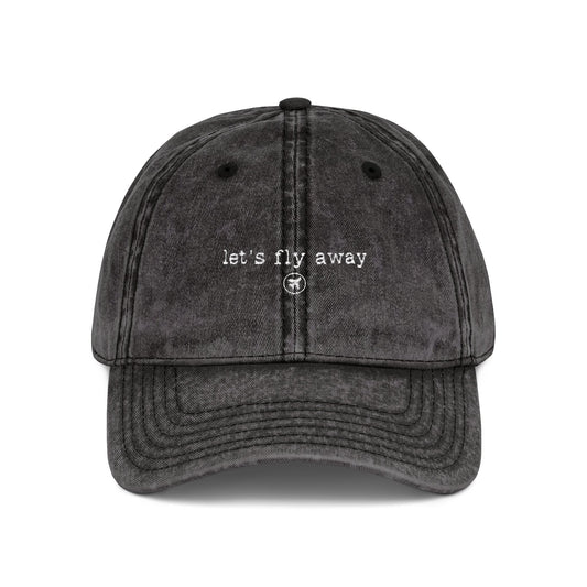 "Let's fly away" - Vintage Embroidered Cap