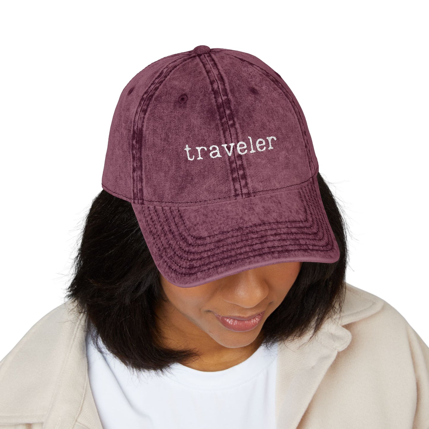 "Traveler" - Vintage Embroidered Cap
