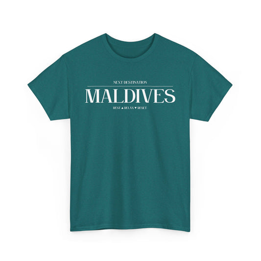 Maldives - "Rest . Relax . Reset" Unisex Cotton T-shirt