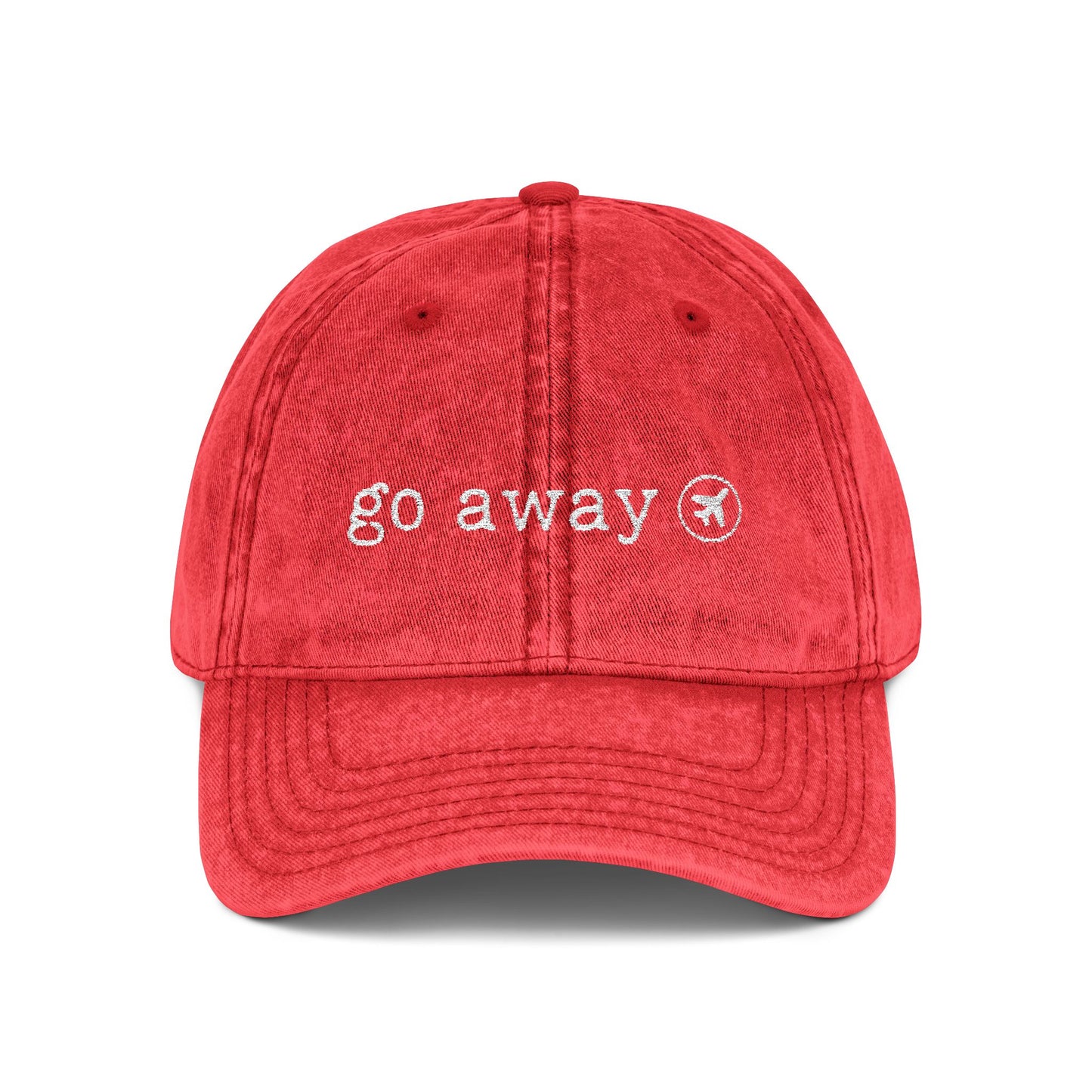 "Go Away" - Vintage Embroidered Cap
