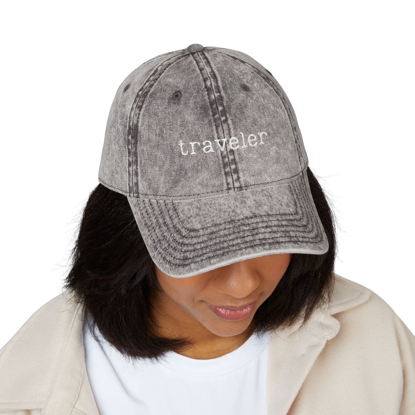 "Traveler" - Vintage Embroidered Cap