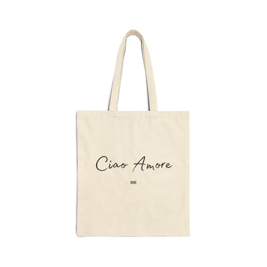 Rome - "Ciao Amore" Cute Cotton Canvas Tote Bag