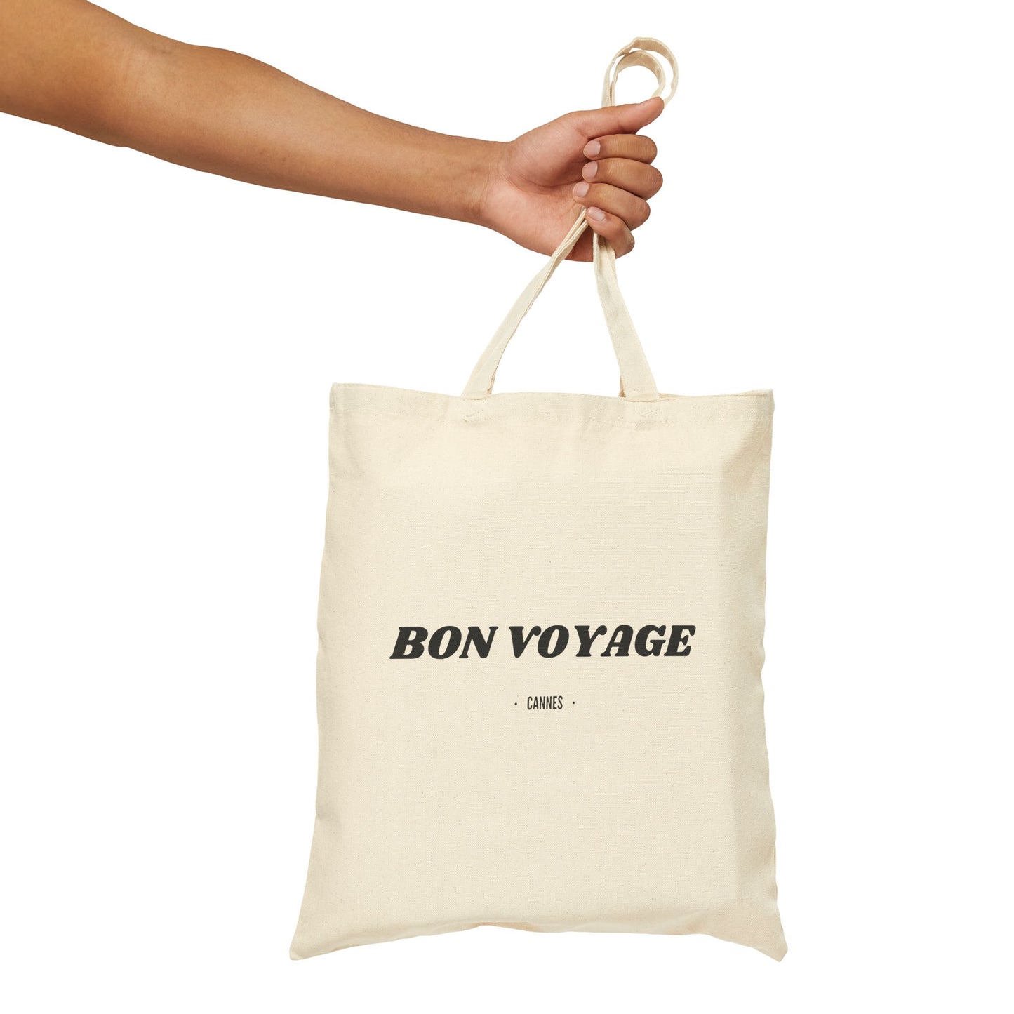 Cannes - "Bon Voyage" Casual Cotton Canvas Tote Bag