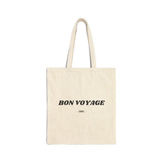 Cannes - "Bon Voyage" Casual Cotton Canvas Tote Bag