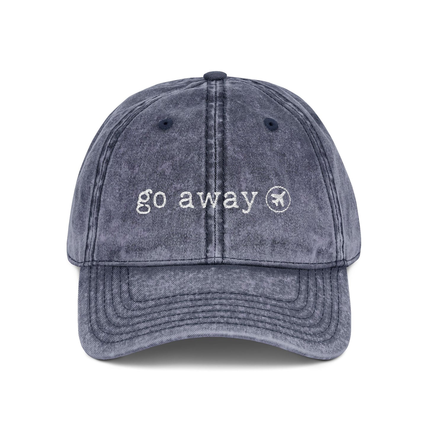 "Go Away" - Vintage Embroidered Cap