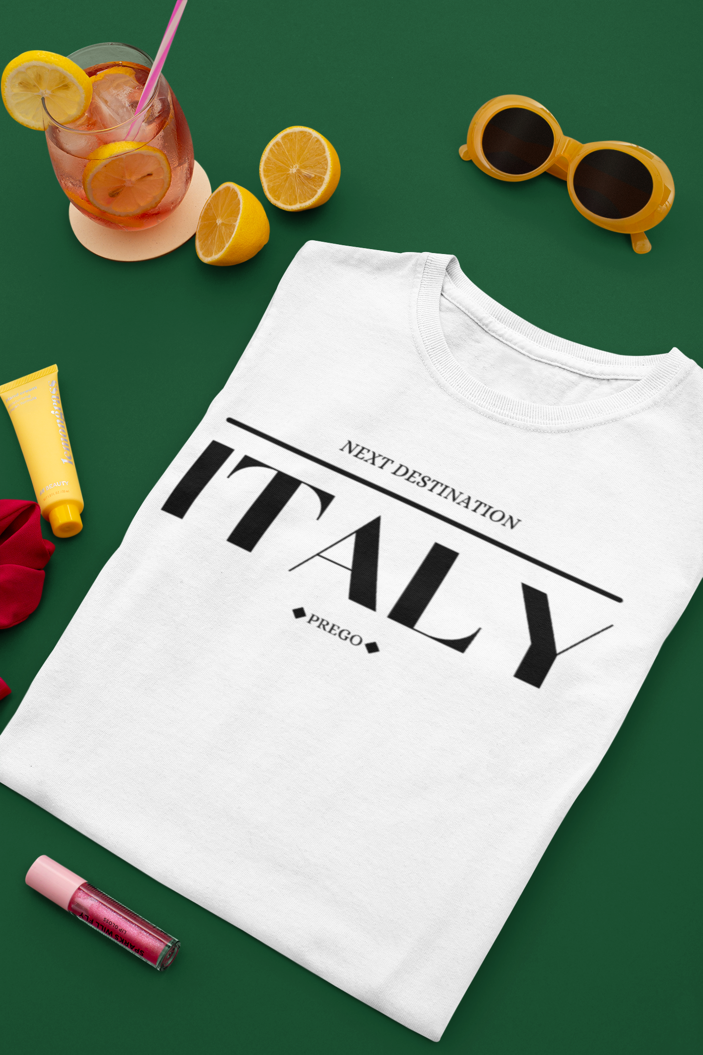 Italy - "Prego" Unisex Cotton T-shirt