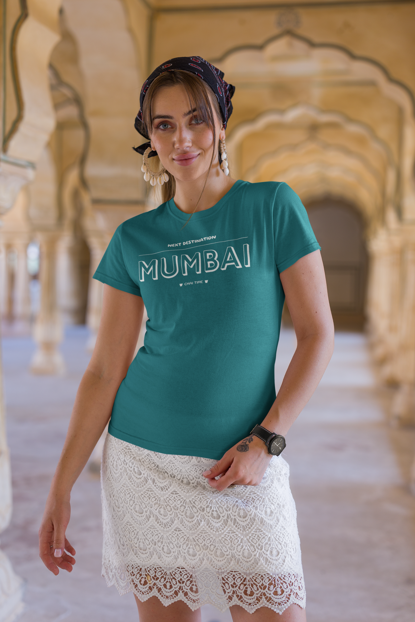 Mumbai - "Chai Time" Unisex Cotton T-shirt