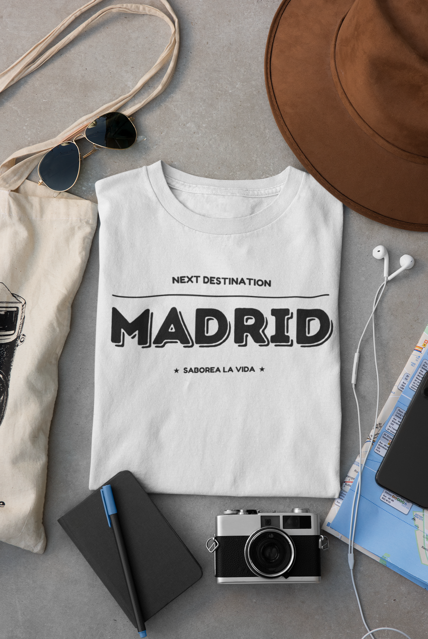 Madrid - "Saborea la Vida" Unisex Cotton T-shirt