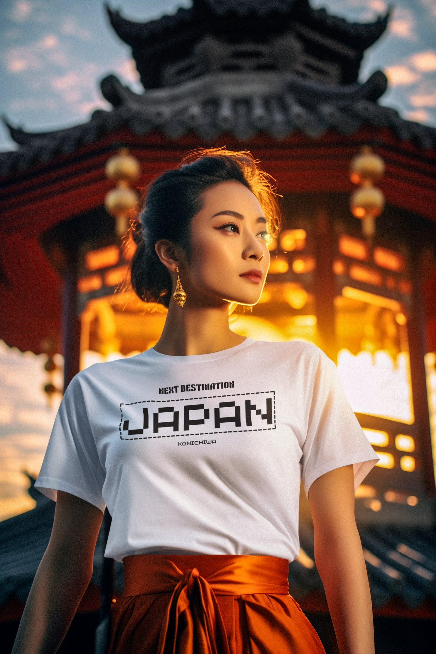 Japan - "Konichiwa" Unisex Cotton T-shirt