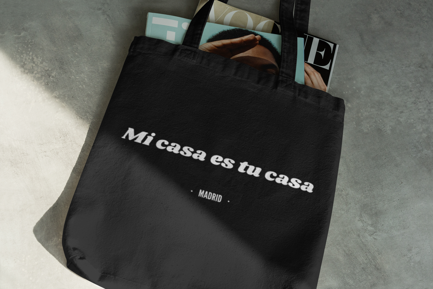 Madrid - "Mi casa es tu casa" Lovely Cotton Canvas Tote Bag