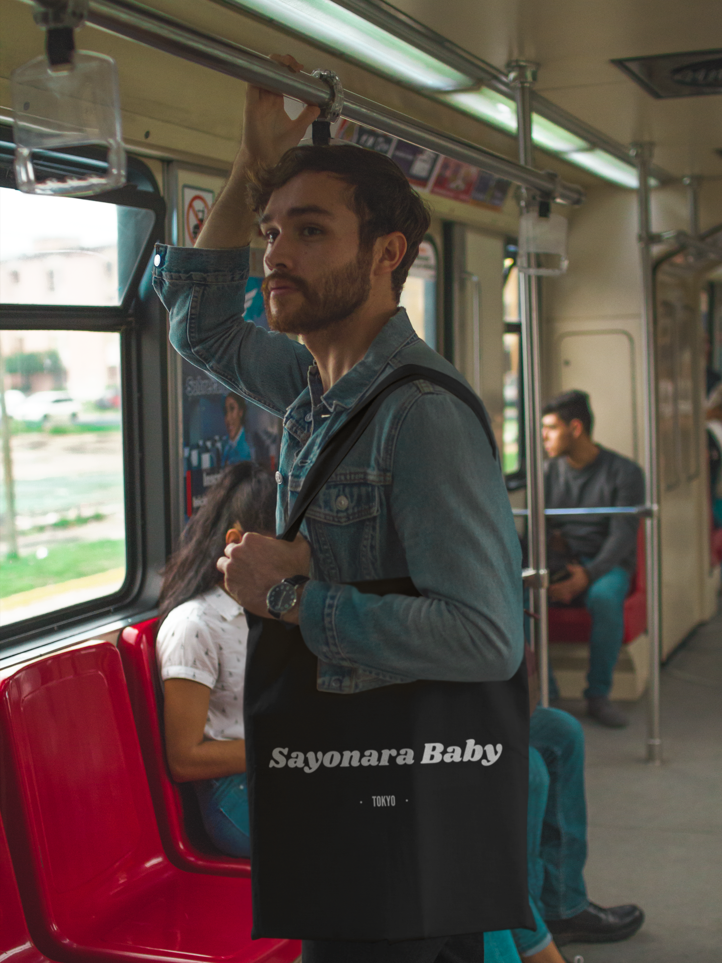 Tokyo - "Sayonara Baby" Cool Cotton Canvas Tote Bag