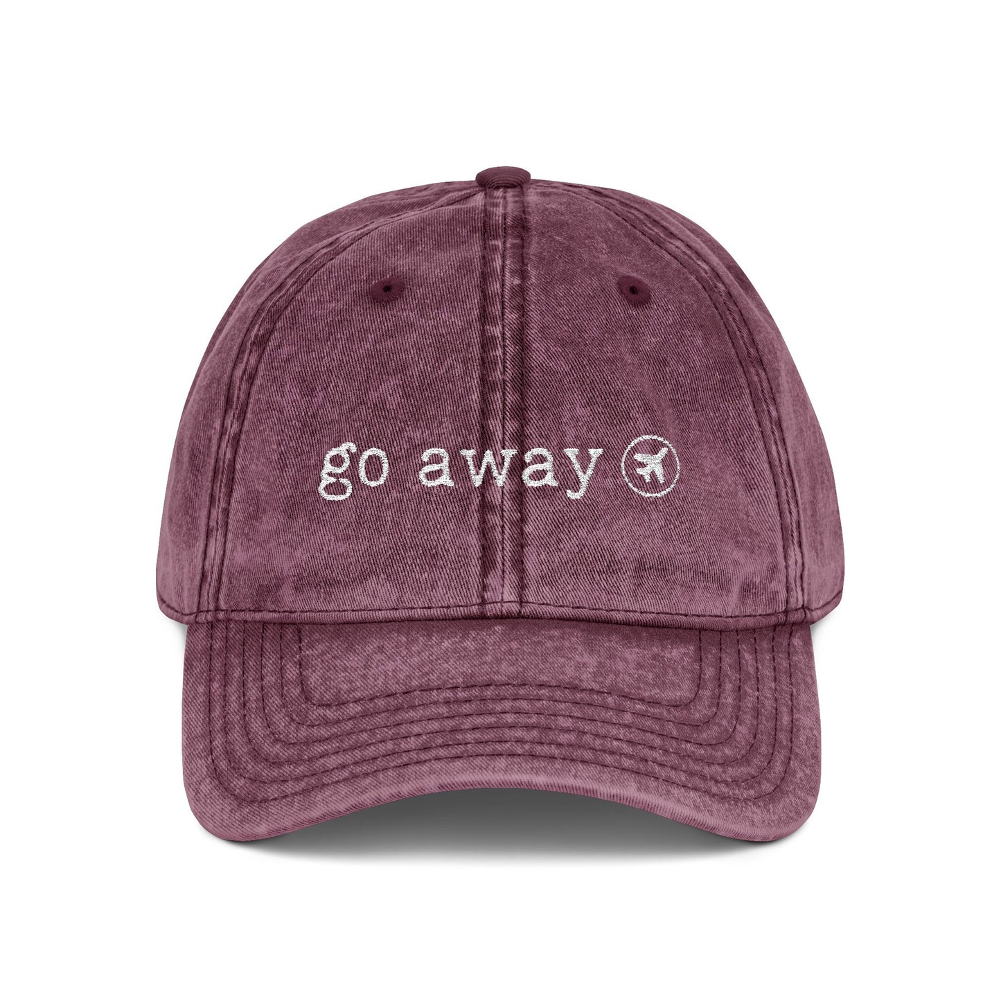 "Go Away" - Vintage Embroidered Cap