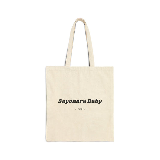 Tokyo - "Sayonara Baby" Cool Cotton Canvas Tote Bag