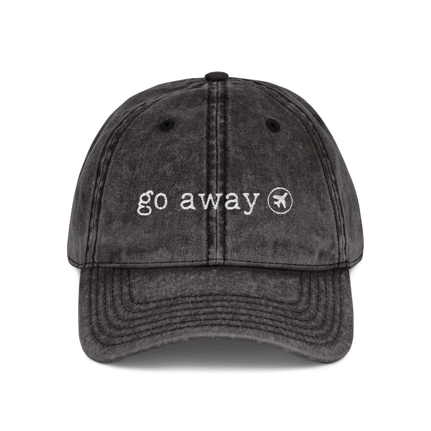 "Go Away" - Vintage Embroidered Cap