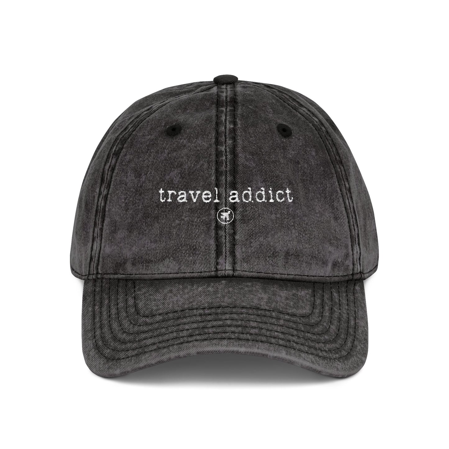 "Travel Addict" - Vintage Embroidered Cap