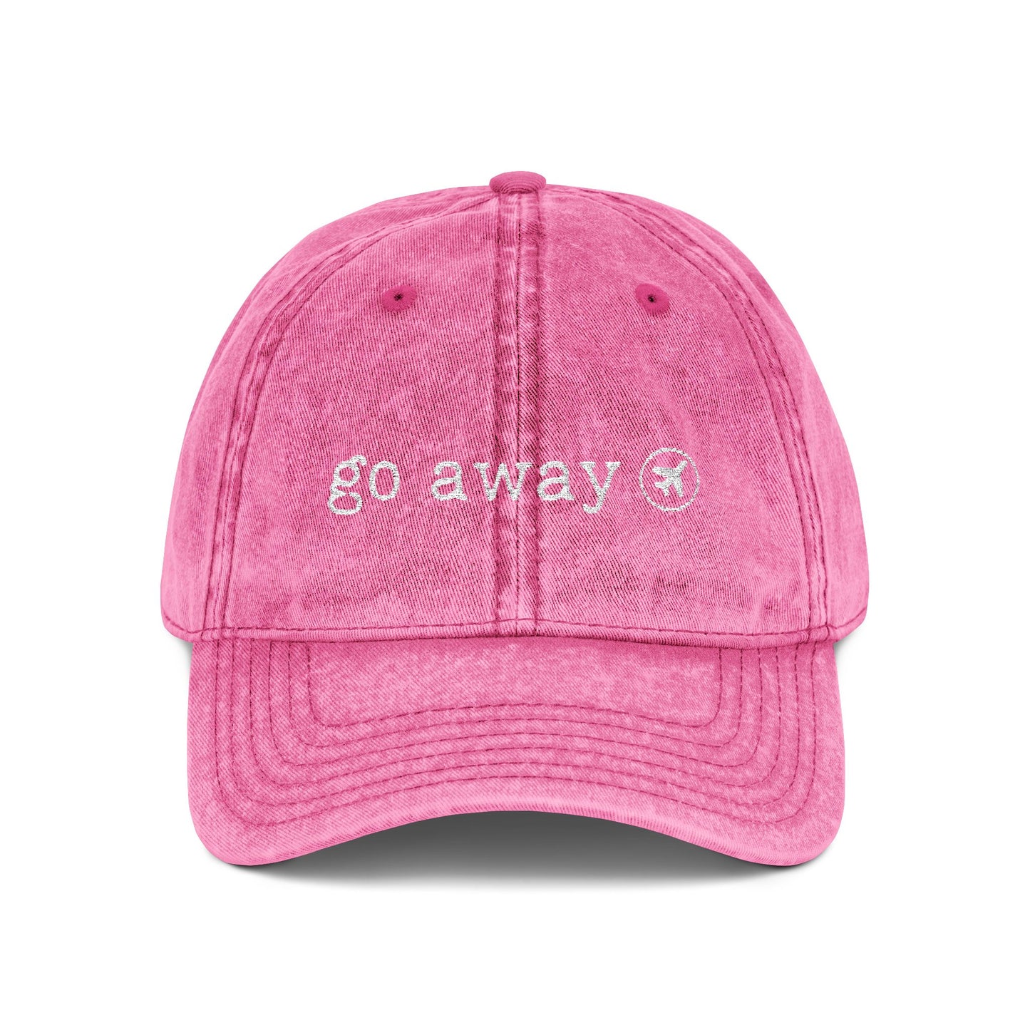"Go Away" - Vintage Embroidered Cap