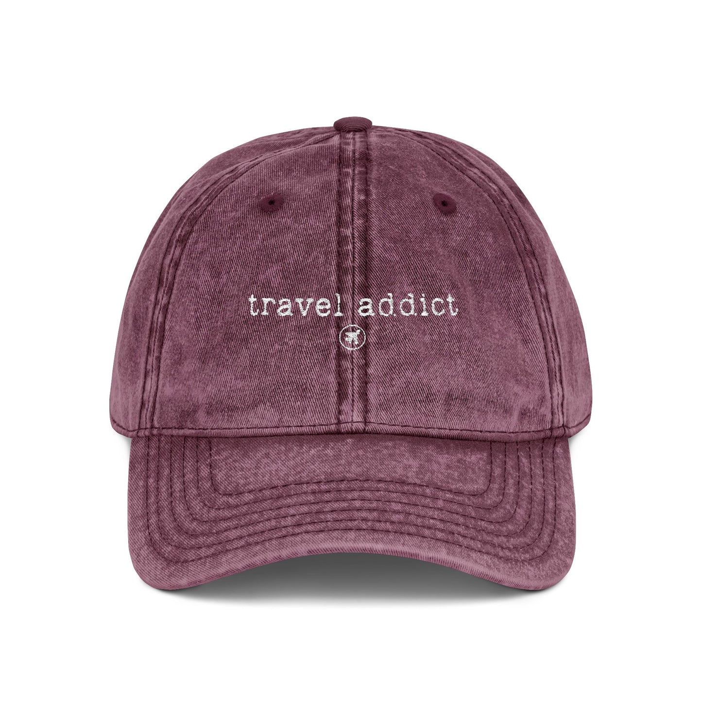 "Travel Addict" - Vintage Embroidered Cap